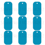 20pcs Aluminum Blank Rectangular Pet Dog Tag Custom