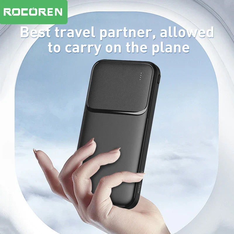 Rocoren Power Bank 10000mAh Portable Charger External Battery
