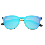 JIM Trendy Rimless Mirrored Sunglasses Reflective Sun Glasses