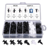 100Pcs Car Plastic Clips Fastener Screws Body Push