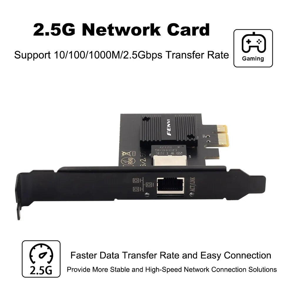 2500Mbps PCI-E To RJ45 Network Card I226 Chip