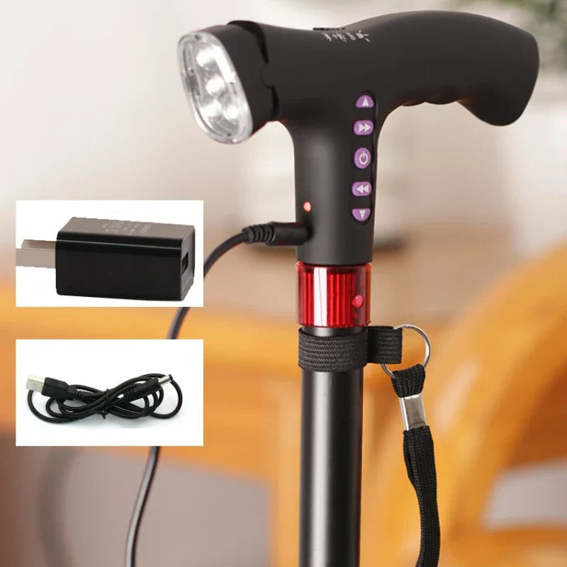 Multifunctional Intelligent Automatic Alarm Crutches Elderly Anti-skid Cane