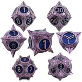 7pcs Solid Metal Dice Beautiful and Finely Crafted