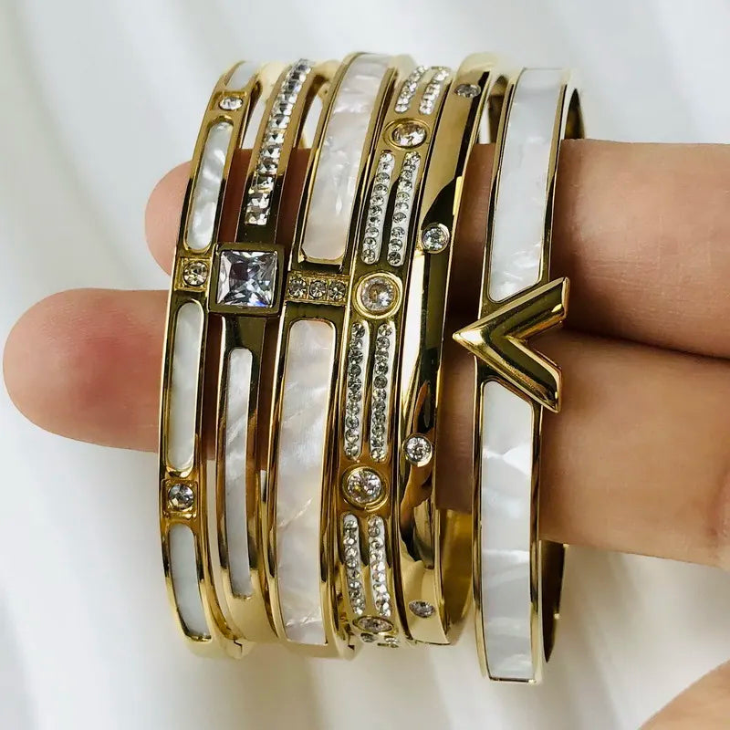 New Design Zircon inlaid Bracelets & Bangles For