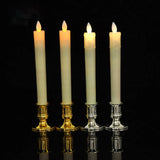 2pcs Candle Holder Candle Base Plastic Candlestick Silver