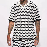 2024 Summer New Casual Suit Men's Streetwear Contrasting