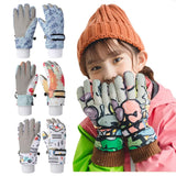 Fashion Children Ski Gloves Waterproof Kids Mittens