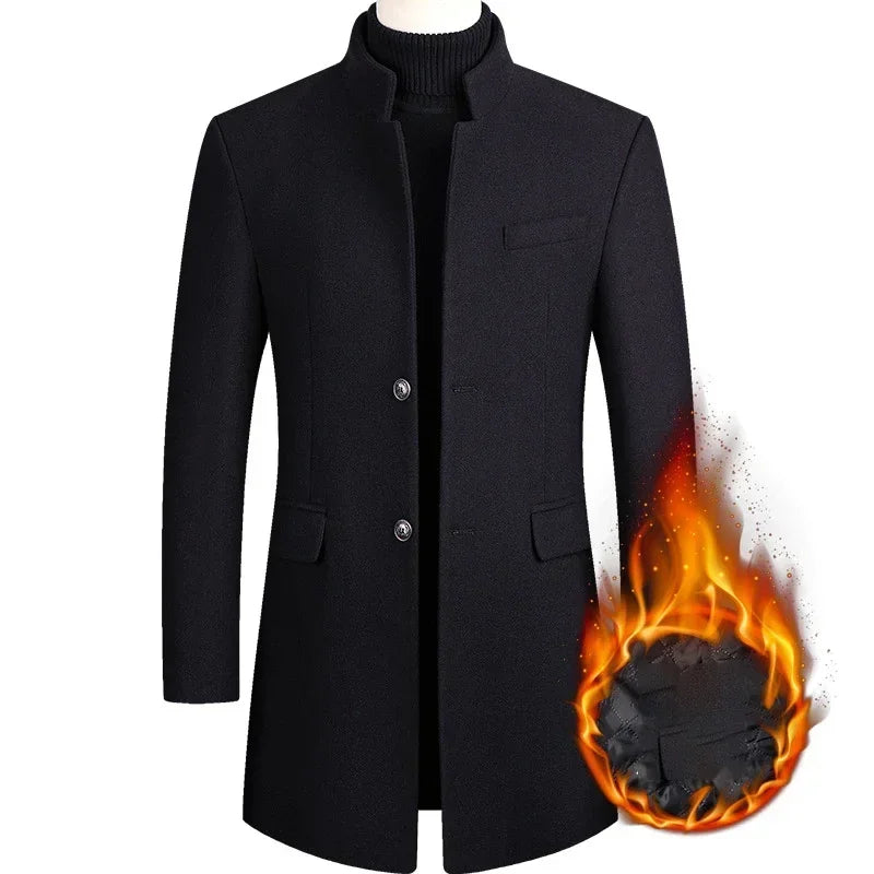 BROWON Brand Business Casual Trench Coat Men Chinese