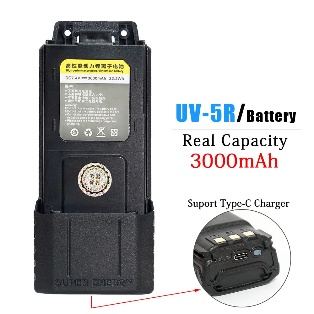 Baofeng BL-5 Battery for Walkie Talkie, Two Way