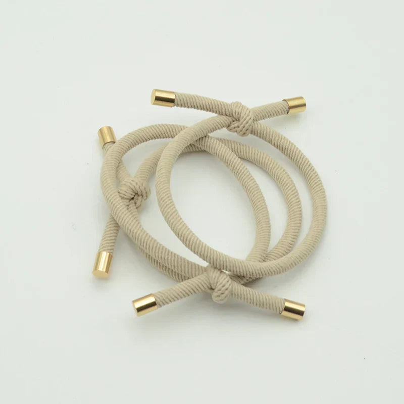 30PCS 5mm Twilled Cords Knotted Elastic Hair Bands