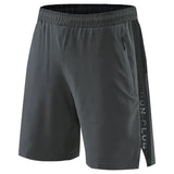 Men Run Shorts Patchwork Training Shorts Zipper Pockets
