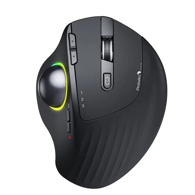 ProtoArc EM01 Trackball Mouse RGB Wireless 2.4G Bluetooth