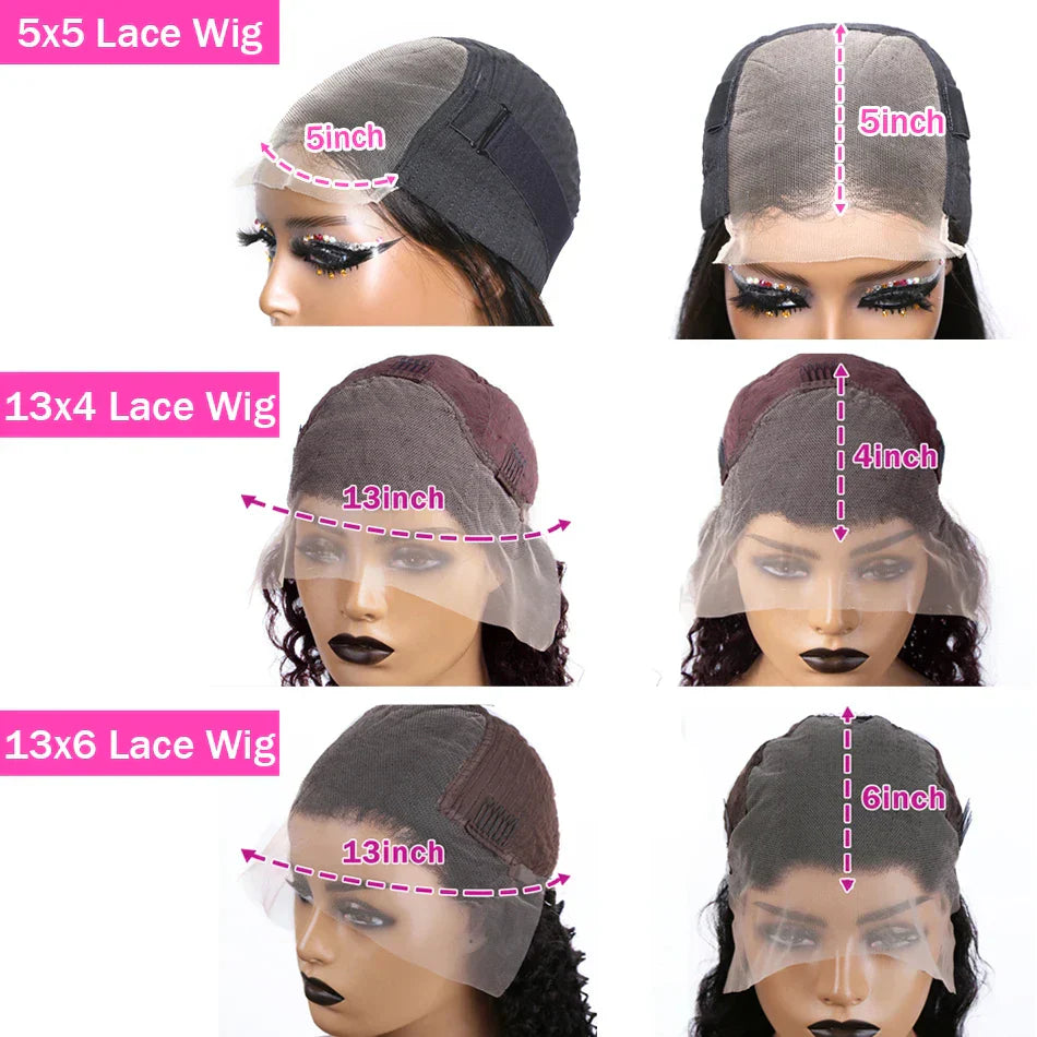 Luvin 250% Deep Wave 13x6 Lace Front Human