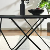 Black Green Coffee Table 31.5" Round Temper Glass