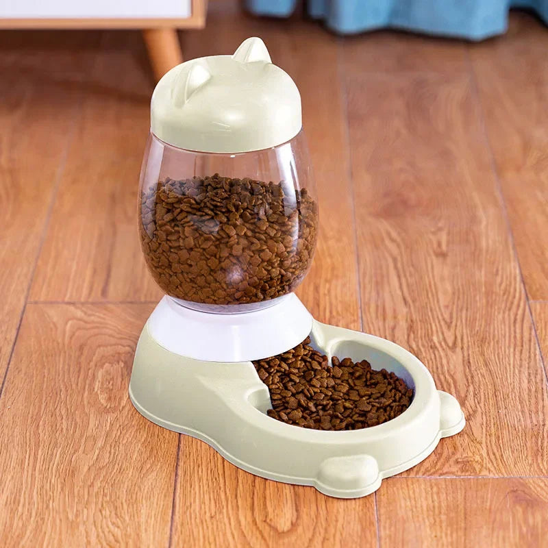 2.2/2.5L Dog Food Water Bowl Automatic Feeder Dispenser