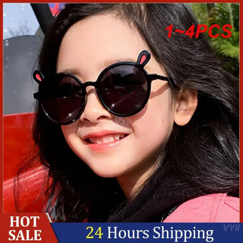 1~4PCS Kids Sunglasses Portable Colorful Fashion Summer Eyewear