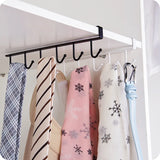 Iron 6 Hooks Storage Shelf Wardrobe Cabinet Metal