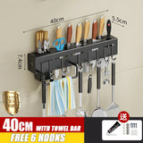 Stainless Steel Kitchen Storage Rack Wallmounted Multifunctional Storage