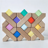 Acrylic Cubes Rainbow Gem Blocks Transparent Stacking Toys