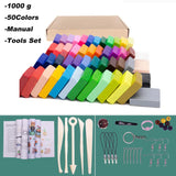 50 Colors Polymer Clay DIY Soft Molding Craft