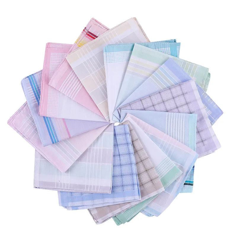 5pcs/Lot 29CM Luxury Cotton Stripe Lace Printed Women