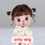 Doll Wig Bangs Ponytail Curly Soft Mohair Wig