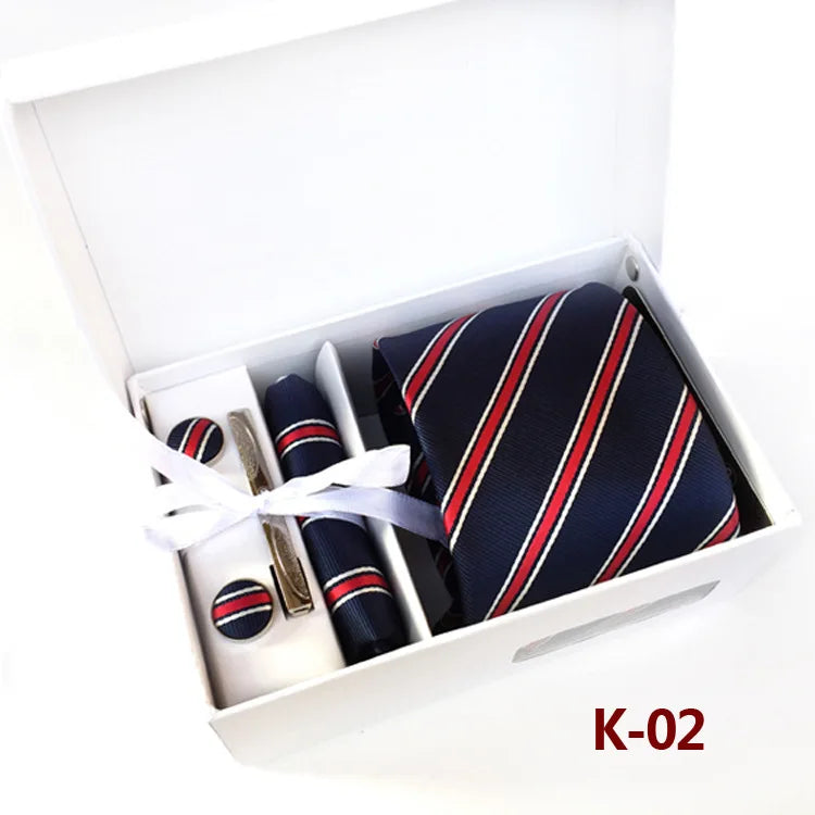 6piece Set Classic Printed DotsTies for Men Kerchief