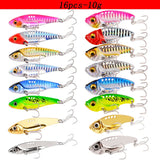 16 Pcs Metal VIB 7g-10g-15g Fishing Lure Set