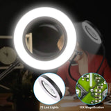 NEW 72LEDS Illuminated Magnifier USB 3 Colors LED