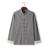 Chinese Traditional Retro Windbreaker Men's Long-sleeved Tang Suit