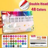 168 Color Marker Pen Set Manga Double-Headed Comic