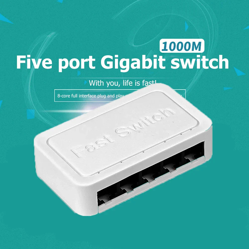 10/100 / 1000Mbps Mini Gigabit Network Switch 5