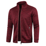 New Men's Thicken Jacket Casual Zipper Stand Collar