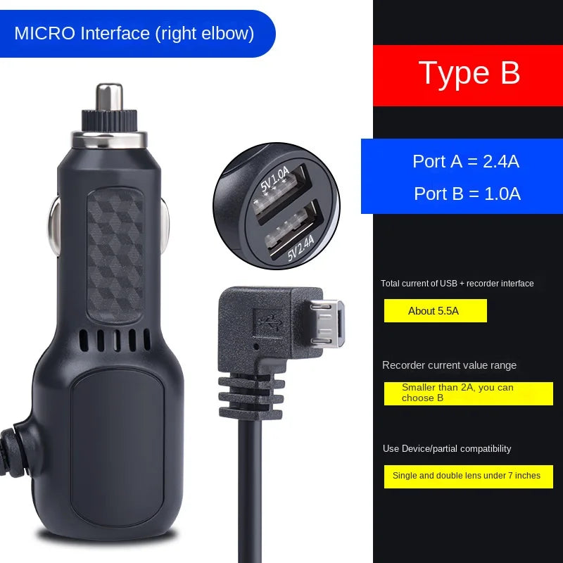12v To 5v GPS Tracker Power Cord Plug