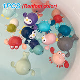 Magnet Baby Bath Fishing Toys Wind-up Swimming Whales