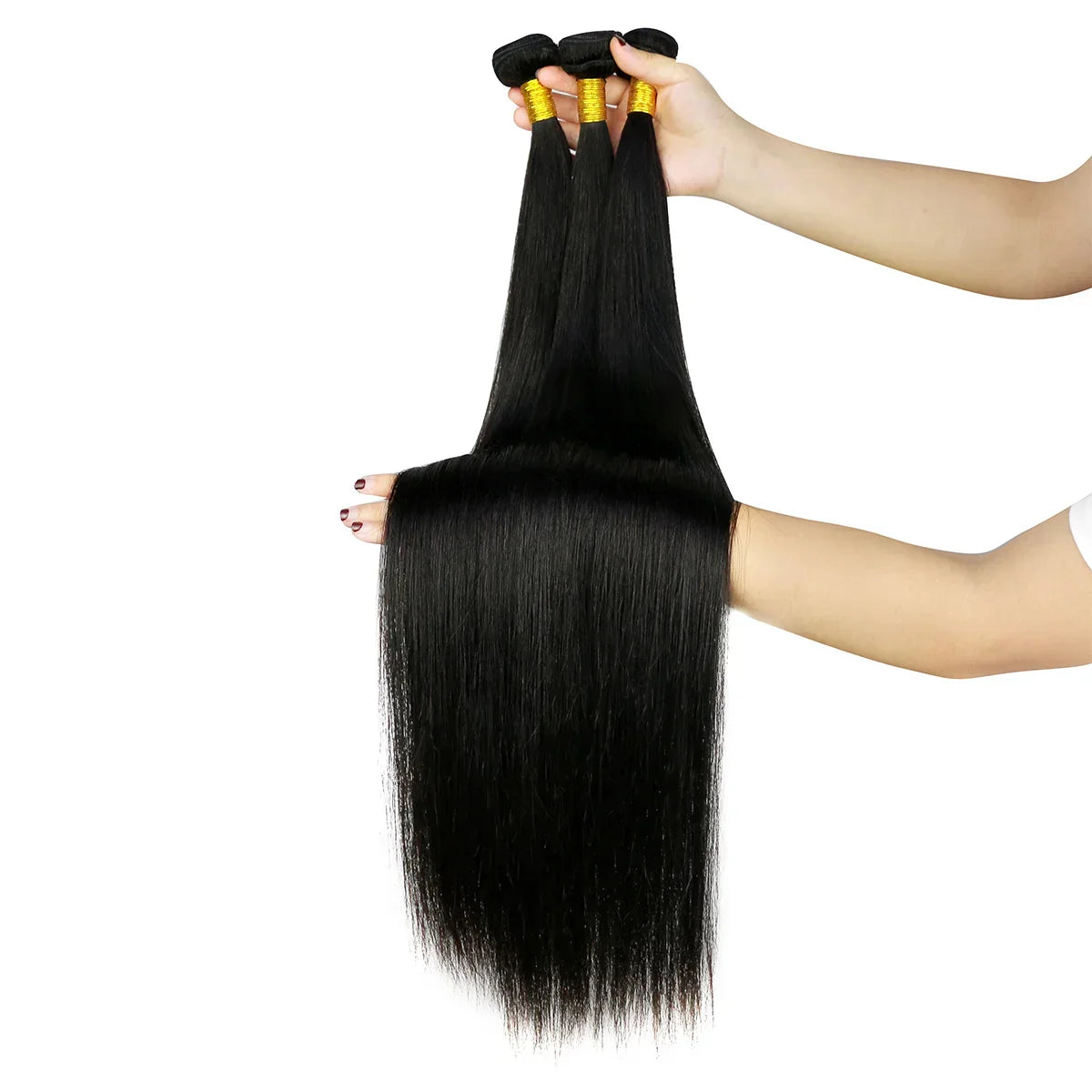 SPARK 12A Brazilian Straight Human Hair Extension 1B