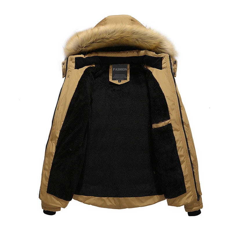 Winter New Men Warm Cotton Jacket Coats Fur