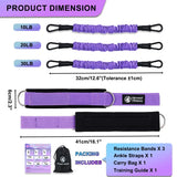 Ankle Resistance Bands with Cuffs Set 60LB 3