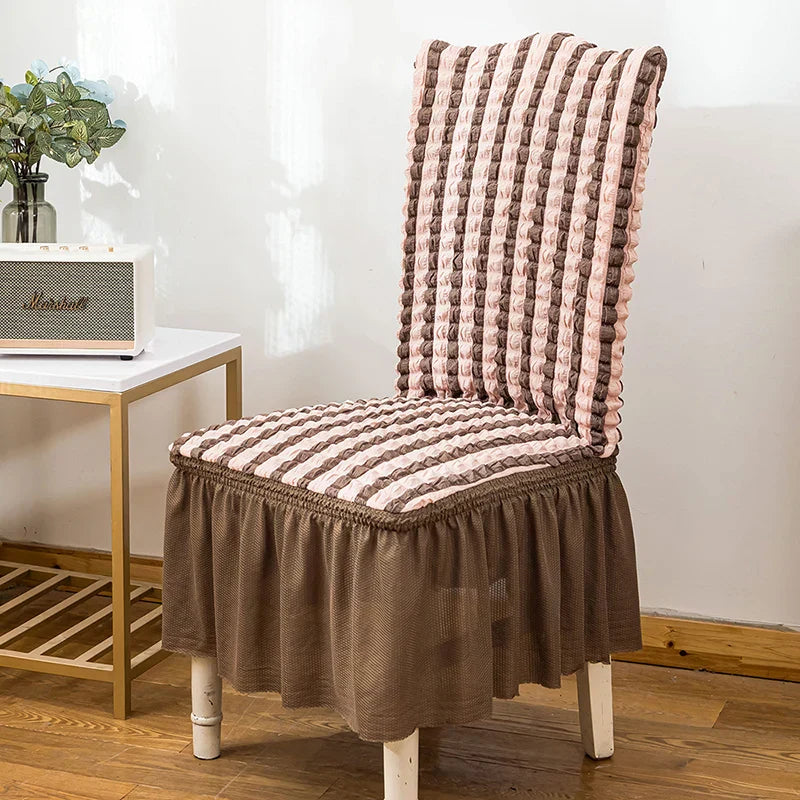 high quality Seersucker chair cover for dining room