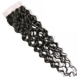 Water Wave Human Hair Bundles With 4x4 Lace