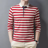 Top Quality Cotton Long Sleeved Polo Shirts Men