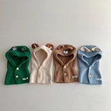 Baby Knitted Hooded Scarf Warm Solid One Piece