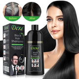 200/400ml Black Dyed Shampoo Black Hair Dye Herbal