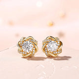 Weight Loss Magnet Earring Zircon Crystal Strong Magnetic