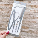 4pcsSet Women DIY Hair Tail Tools Donut Bun