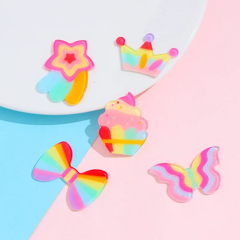 Cartoon rainbow love butterfly acrylic sheet diy cream