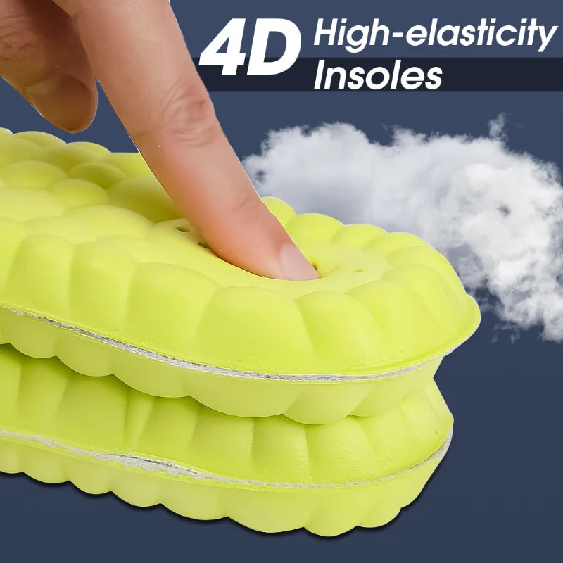 4D Orthopedic Sport Insoles Soft Breathable High-elasticity Shock