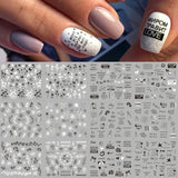 12 Designs Nail Stickers Set Mixed Floral Geometric