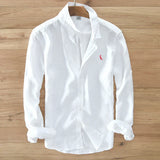 2021 New 100% Pure Linen Long Sleeve Shirts