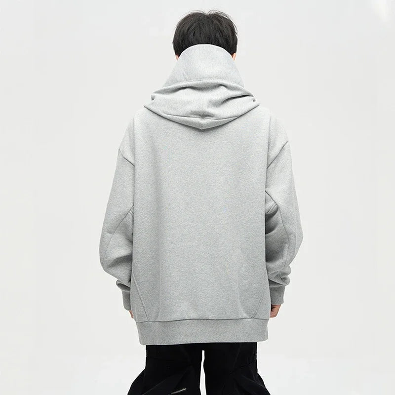 Autumn Ninja Streetwear Turtleneck Hoodies For Men Letter